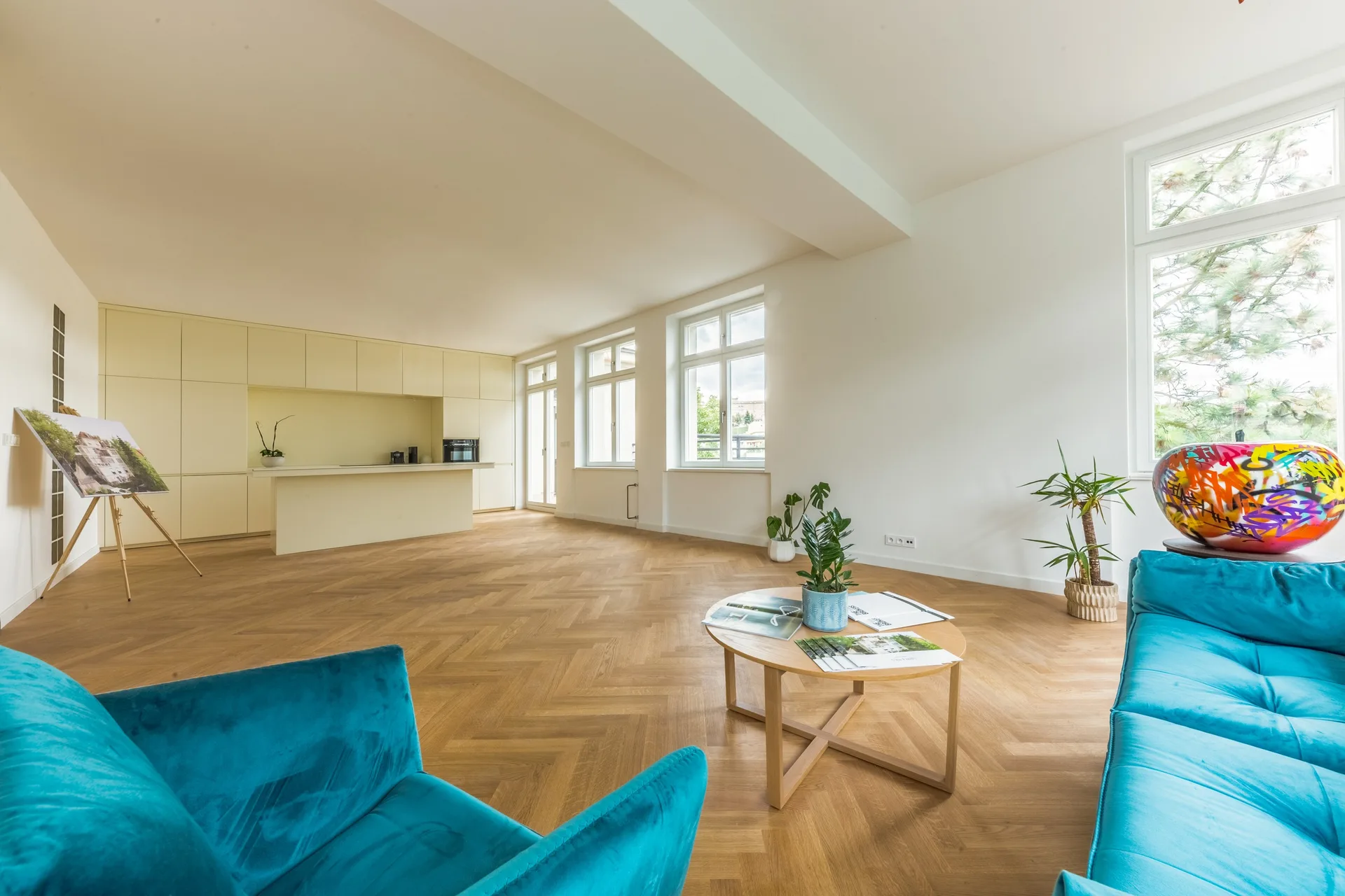 Vila Emily – sedací kout ukázkového bytu